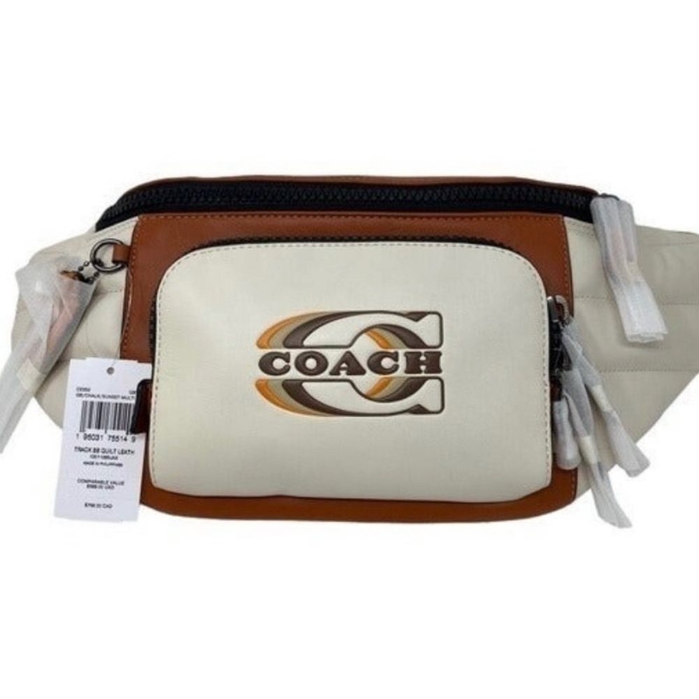 Coach White and Brown Belt Bag - Picture 2 of 5